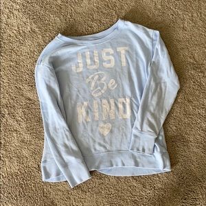Women’s XS Light blue “be kind” shirt.